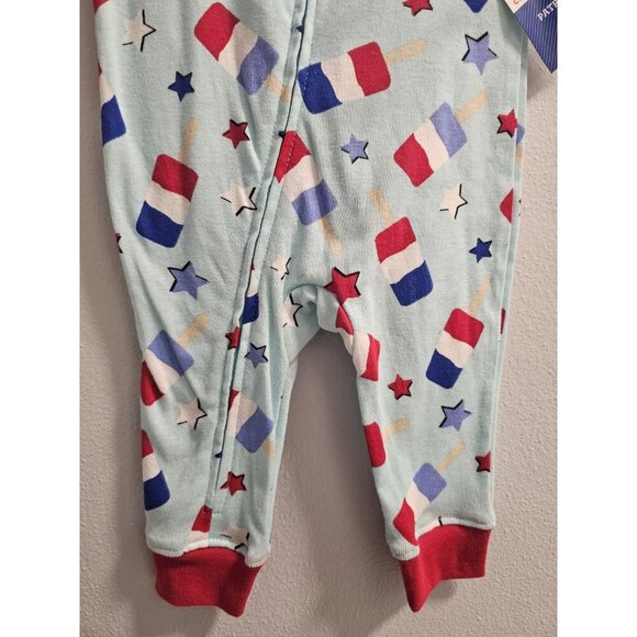 July 4th 6-9m Pajama - New - Red Blue Memorial Day 4th Of July Labor Day - Picture 5 of 7